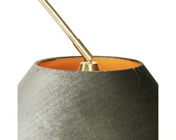 QAZQA xxl - Klassieke Booglamp | Vloerlamp | Staande Lamp met kap - 1 lichts - H 269 cm - Groen - Woonkamer | Slaapkamer | Keuken