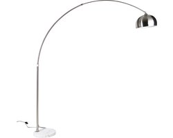 QAZQA xxl - Moderne Booglamp | Vloerlamp | Staande Lamp - 1 lichts - H 2690 mm - Staal - Woonkamer | Slaapkamer