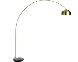 QAZQA xxl - Moderne Booglamp | Vloerlamp | Staande Lamp - 1 lichts - H 2690 mm - Zwart Goud - Woonkamer | Slaapkamer