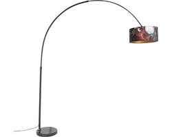 QAZQA xxl - Moderne Booglamp | Vloerlamp | Staande Lamp met kap - 1 lichts - H 2250 mm - Multicolor - Woonkamer | Slaapkamer