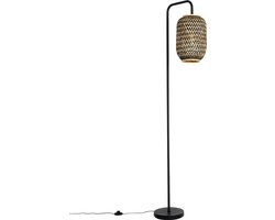 QAZQA yvonne - Oosterse Vloerlamp | Staande Lamp - 1 lichts - H 170 cm - Zwart - Woonkamer | Slaapkamer | Keuken