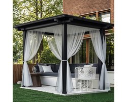 Qelus Buitengordijn Horrengaas – Outdoor Gordijnen voor Gordijnroede - Gordijnen Kant en Klaar - Ventilerend Muggennet voor Terras, Tuin of Balkon - B 160 x H 213cm (Wit)