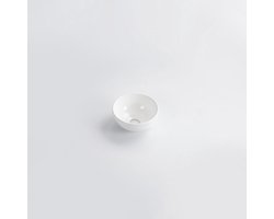 QeramiQ Dely Waskom - 20x20x9cm - rond - keramiek - glans wit