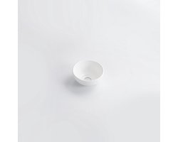QeramiQ Dely Waskom - 20x20x9cm - rond - keramiek - mat wit