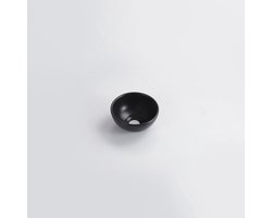 QeramiQ Dely Waskom - 20x20x9cm - rond - keramiek - mat zwart