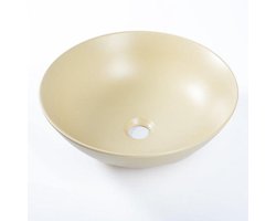 QeramiQ Dely Waskom - 40x40x15cm - rond - keramiek - beige