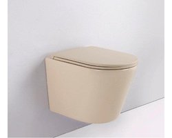 QeramiQ Dely Zitting - softclose - quickrelease - slim - mat beige