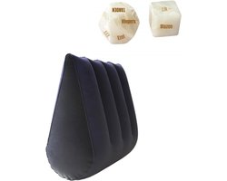 QIN® Sex Kussen - Seksmeubel voor Vrouwen & Mannen - Sex Pillow - Zwart/Blauw - 35cm x 14cm x 35cm
