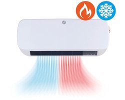 QLT 2-in-1 Keramische Kachel met Wandmontage - Elektrische Wandkachel – Verwarming met Temperatuurregelaar - Timer en Weekschema - Wit
