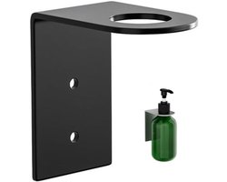 QTTVBTNA - 1 Stuk Wandzeepdispenser van Roestvrij Staal – 1 Gat Montage met Schroef of Zelfklevend – Chroom Afwerking – Voor Shampoo, Douchegel – Duurzaam & Hygienisch – Geschikt voor Thuis, Hotel of School - Ø 2,8 cm