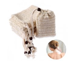 QTTVBTNA – 10 stuks Zeepzakje – Natuurlijke – Zeepbakje – Bio Seifenzakje voor Schuimen & Drogen – Soap Bar zakje – Douche Accessoire – Opbergzakje voor Douche & Bad – Seifensäckchen Sisal – 12x14 cm