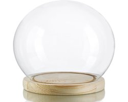 QTTVBTNA -Bolvormige vitrine, Kleine vitrine voor beeldjes, Ronde glazen vitrine, decoratieve glazen vitrine met verlichting, voor botanische souvenirs en verzamelobjecten (10cm)