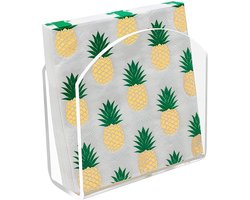 QTTVBTNA -Een transparante acryl servettenhouder, geschikt voor op het bureau, die gebruikt kan worden als servettenhouder, bureaudecoratie of vrijstaande tissuebox (transparant).