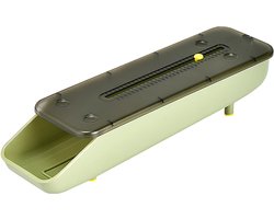QTTVBTNA - Ei Opbergdoos - Automatisch Rollend Eierdoos - Met vershoudmarkering - Voor Koelkast & Keuken - Stapelbaar - 7 Eieren - Groen - 33x9,2x7,5cm - 1 stuk