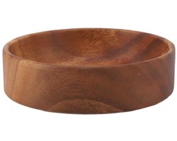 QTTVBTNA - Houten Kom Rond - Serveerkom voor Salade, Fruit en Snacks - Duurzame Schaal voor Keuken en Tafel - Lichtgewicht en Stijlvol Design