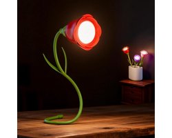 QTTVBTNA -Roosvormige Led Lamp - Draadloze leeslamp, oplaadbaar, oneindig flexibel | Draagbare leeslamp voor op reis, breien en op kantoor | Eternal Rose LED-lamp - Een cadeau voor haar, vrouwen en moeders（rood rozen）