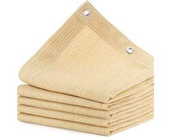 QTTVBTNA - Schaduwdoek 90% UV-Bescherming – Zonnescherm Net – Ademend & Scheurvast – 3m*3m - Voor Tuin, Balkon, Pergola & Camping