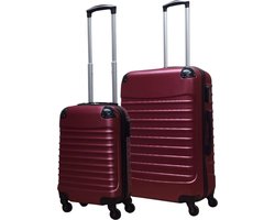 Quadrant - 2 delige ABS Kofferset - Bordeaux Rood