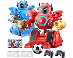 Qualitá® Robo Kombat - Robot Speelgoed - Gevechtsrobots - Duo Set - Bal - 2 Goals - Boks & Voetbalmodus - Educatief speelgoed - Het grote speelgoedboek 2025