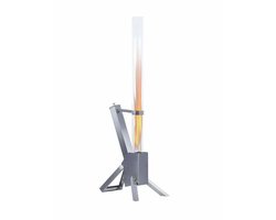 Quality Heating HeatRocket PH-02 - Pellethaard - Zilver - 5 KW - Terrasverwarmer - Terrasheater - Duurzaam & Stijlvol