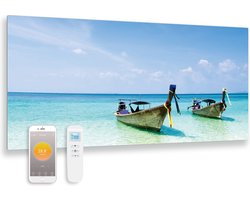 Quality Heating - QH-GD Serie - Bedrukt glazen infrarood paneel – Infrarood verwarming - Infrarood verwarmingspaneel - Met thermostaat - Wand – Wifi – Afstandsbediening - 119x59 - 700Watt