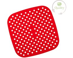 Qualty Airfryer Matje - Airfryer Bakmat - Bakmat - Airfryer Accessoires - Airfryer Accessoires Philips XXL - Bestendig tot 230°C - Siliconen - Vaatwasser Veilig - Rood