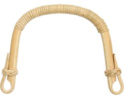 QUARKZMAN U-vormige Bamboe Theepot Handvat Vervanging Voor Span 4.3-5.1 Inch Keramische Theepot Potten Theepot Accessoires Benodigdheden, Rotan Rolling