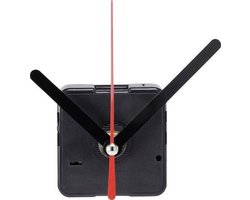 Quartz Stille Klok Los Uurwerk - Wandklok - Uurwerk vervangen - Bevestiging 3mm - Zwart