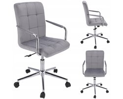 QUATRO stoel fluweel grijs