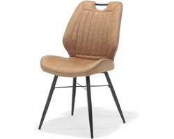 Quattro - Eetkamerstoel - 51 x 64 x 91 cm - Soft - Cognac