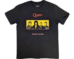 Queen - Face It Alone Panel Heren T-shirt - M - Zwart