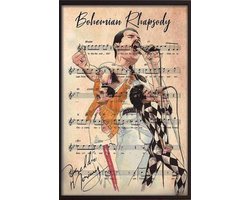 Queen/Freddie Mercury Wandbord van metaal, METALEN-WANDBORD - MUURPLAAT - VINTAGE - RETRO - HORECA- BORD-WANDDECORATIE -TEKSTBORD - DECORATIEBORD - RECLAMEPLAAT - WANDPLAAT - NOSTALGIE -CAFE- BAR -MANCAVE- KROEG- MAN CAVE