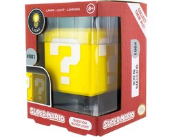 Question Block Icon Light, officieel gelicentieerde Super Mario Bros vrijstaande bureaulamp, gamingkamer decoratie en merchandise voor jongens en meisjes, nachtlampje cadeau-accessoire voor de slaapkamer – Paladone