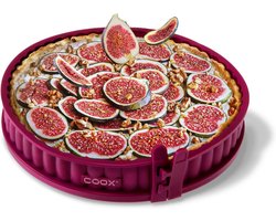 Quichevorm met glazen bodem diameter 26 cm donkerrood ideaal bakken en serveren