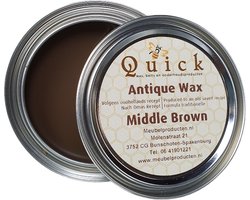 Quick wax (antiekwas, boenwas, Terpentijnwas) Middenbruin 375 ml