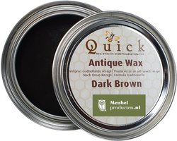 Quick wax (antiekwas, boenwas, Terpentijnwas)Donkerbruin, Dark Brown, Bruin 375 ml