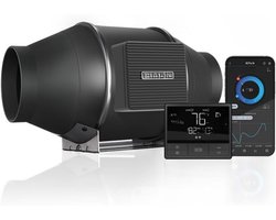 Quiet Inline Ductventilator 10 cm - Met Thermostaat En Snelheidscontrole - Voor Verwarming En Koeling - Fluisterstil - Geschikt Voor Groeitenten En Hydrocultuur