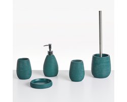QUILCA - Badkameraccessoireset - Groenblauw - Polyresin