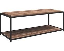Quincy|Salontafel met zwart metalen frame Eiken look