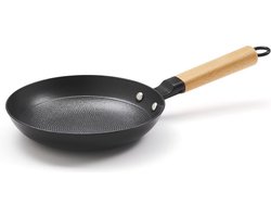 Qulinart | Honinggraat gietijzeren braadpan | Voor alle vuren | Antiaanbaklaag | Extra licht | Energiebesparend | Ø 20 cm