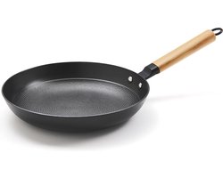 Qulinart | Honinggraat gietijzeren braadpan | Voor alle vuren | Antiaanbaklaag | Extra licht | Energiebesparend | Ø 28 cm