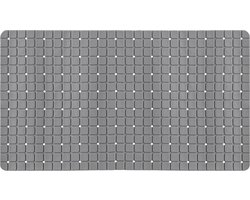 QUVIO Badmat - Badmat antislip - Antislip matten - Badmatjes - Badkamer accessoires - PVC - Grijs - 40 x 70 x 1 cm