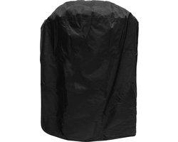 QUVIO Barbecuehoes - BBQ beschermhoes - Afdekhoes - Hoezen - BBQ accessoires - Rond - Waterdicht - Zwart - Geschikt voor Weber, Green Egg, Grill Gure en Bastard tot 50 cm breed