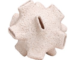 QUVIO Beige ornament - Woonaccessoires - Decoratie in huis - Design accessoires - Accessoires in huis - Decoratief object - Minimalistische decoratie - Keramiek - Beige