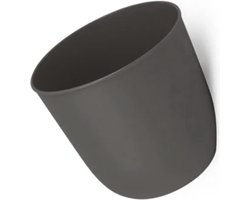 QUVIO Bloempot voor aan de wand - Bloempotten voor binnen - Bloempotten voor buiten - Bloempotten - Bloempot buiten - Bloempot binnen - Bloempotten kunststof - Plantenbak - Moestuinbak - Balkonbak - Diameter 15 cm - Antraciet