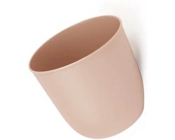 QUVIO Bloempot voor aan de wand - Bloempotten voor binnen - Bloempotten voor buiten - Bloempotten - Bloempot buiten - Bloempot binnen - Bloempotten kunststof - Plantenbak - Moestuinbak - Balkonbak - Diameter 15 cm - Oud roze