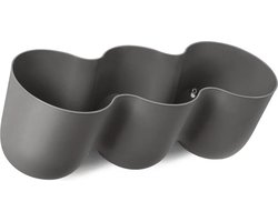 QUVIO Bloempot voor aan de wand - Bloempotten voor binnen - Bloempotten voor buiten - Bloempotten - Bloempot buiten - Bloempot binnen - Bloempotten kunststof - Plantenbak - Moestuinbak - Balkonbak - 15 x 43,5 cm - Antraciet