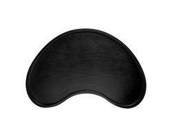 QUVIO Dienblad - Decoratief - Decoratieschaal - Organisch - Kidney tray - Hout - 45x24 cm - Bruin - Taupé - Zwart