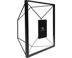 QUVIO Fotolijst - Fotoalbum - Fotoboek - Foto - Fotokader - Wanddecoratie - Fotolijst - Fotolijsten voor 1 - Fotolijstje - Hexagon - Rechthoekig - Staal - Glas - 8 x 17,5 x 23 cm (lxbxh)