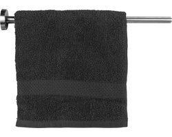 QUVIO Handdoekhouder stang - Handdoekhouder - Vaatdoekhouder - Theedoek haakje - Wandstang - Handdoekstang - Hangend handdoekrek - Badkameraccessoires - Inclusief bevestigingsmateriaal - RVS - 41 x 5 x 5 cm (lcbch) - Zilver